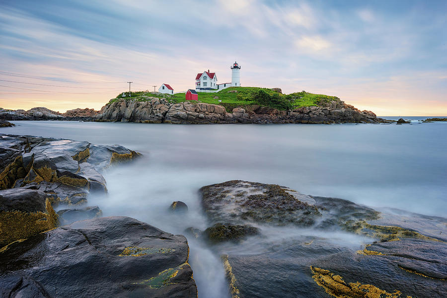 August Morning at Cape Neddick Lighthouse Photograph by Kristen Wilkinson