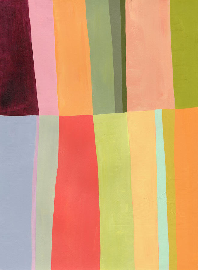 Pattern Painting - August Stripes #6 by Jane Davies