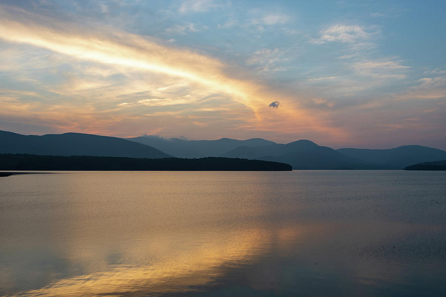 August Sunset at the Ashokan II Photograph by Jeff Severson