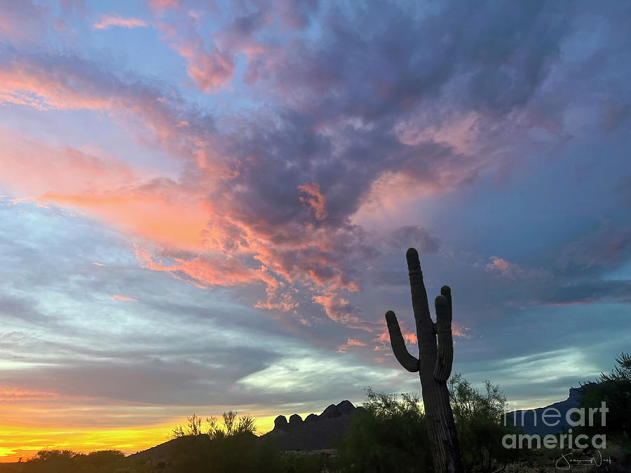 August Sunset Gold Canyon AZ Photograph by Joanne West