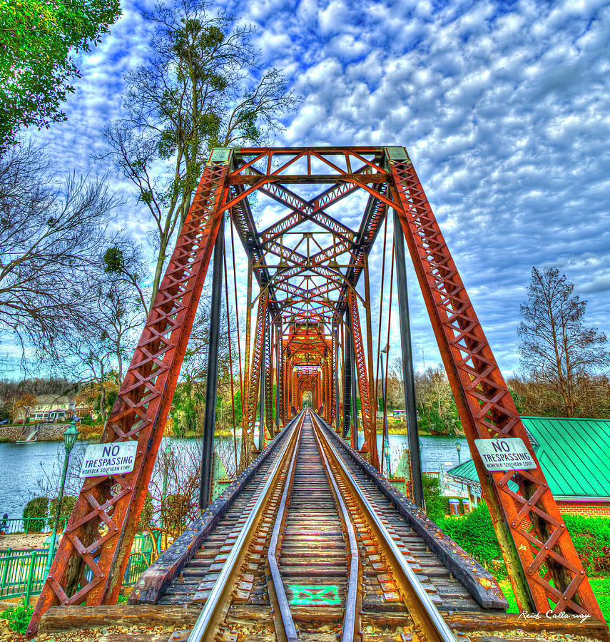 Augusta GA IronMan 5 Sixth Street Railroad Trestle Bridge Architectural Art Photograph by Reid Callaway