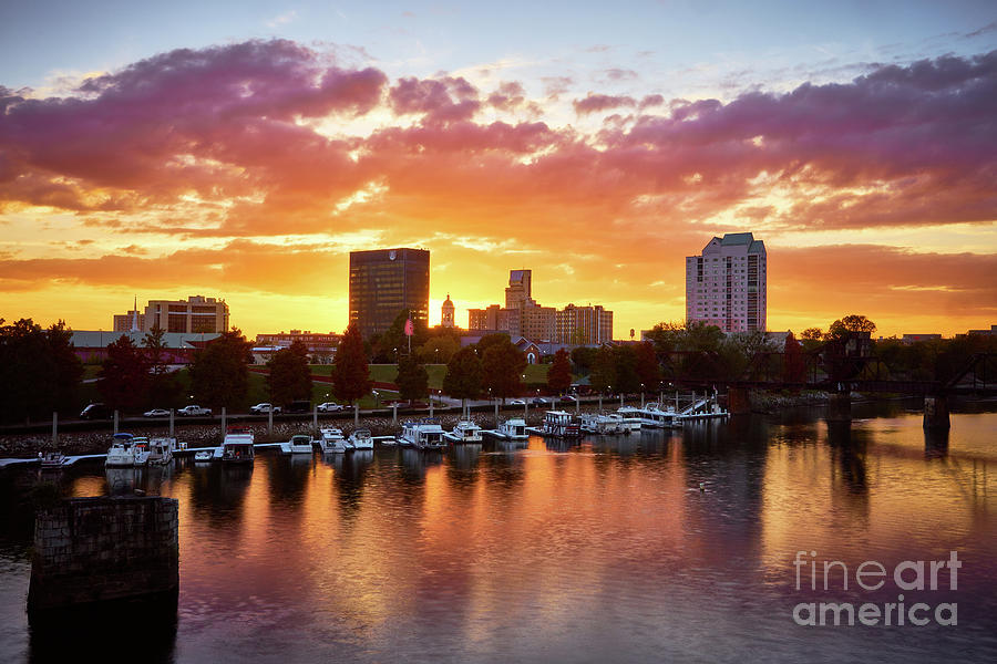 Augusta GA Skyline Sunset Photograph by The Photourist - Fine Art America