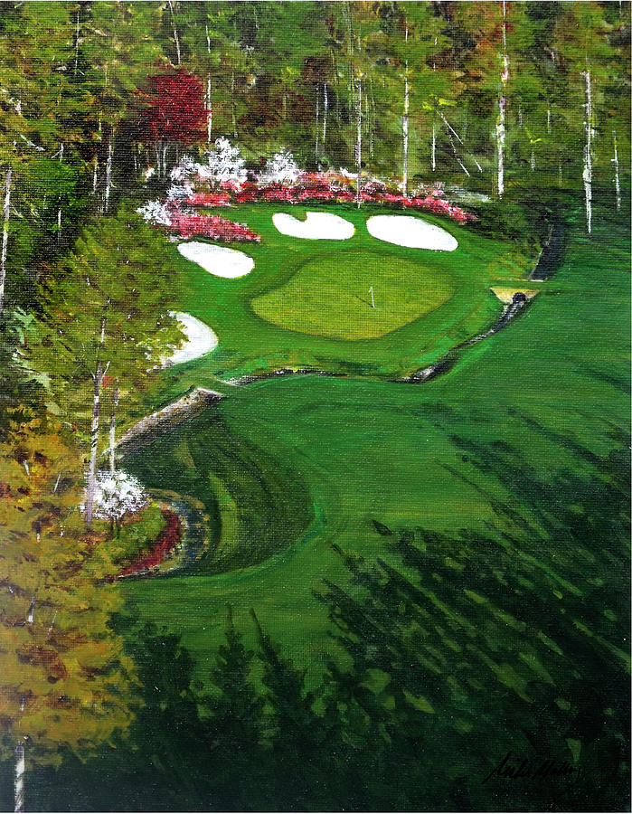 Augusta National 13 Painting By Mike Malloy Pixels