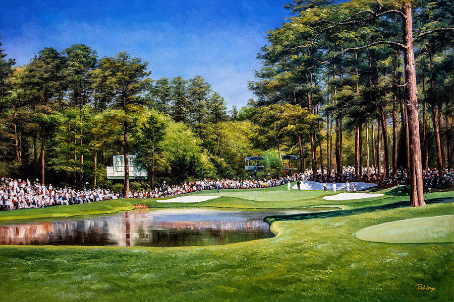 Augusta National Golf Club Course Hole 16 Redbud Masters PGA 2550 ...