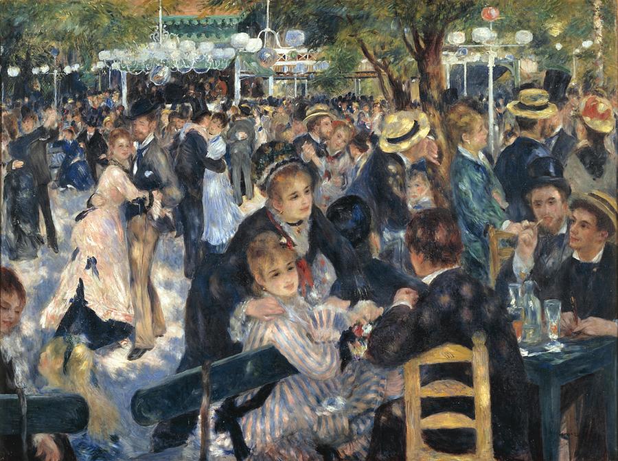 Auguste Renoir - Dance at Le Moulin de la Galett Painting by Les Classics