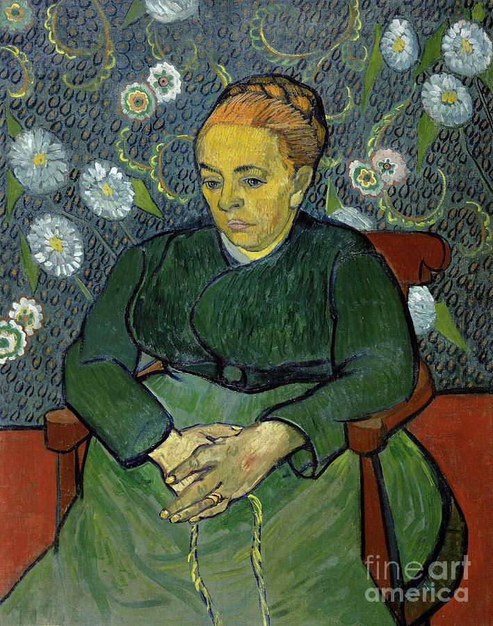 Augustine Roulin Rocking a Cradle, 1889 Painting by Vincent Van Gogh