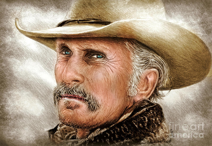 Robert Duvall Drawing - Augustus McCrae Texas Ranger by Andrew Read
