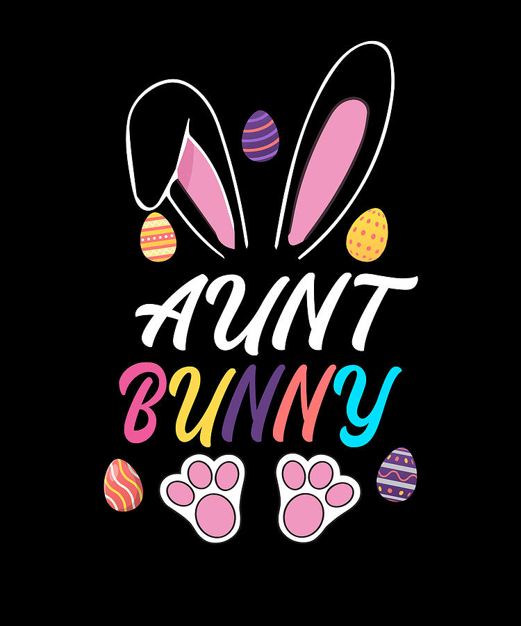 Aunt Bunny Matching Family Easter Party Digital Art by Olivier Coumoue Art