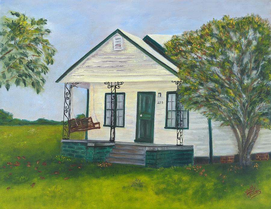 Tree Painting - Aunt Katies House by Judy Jones