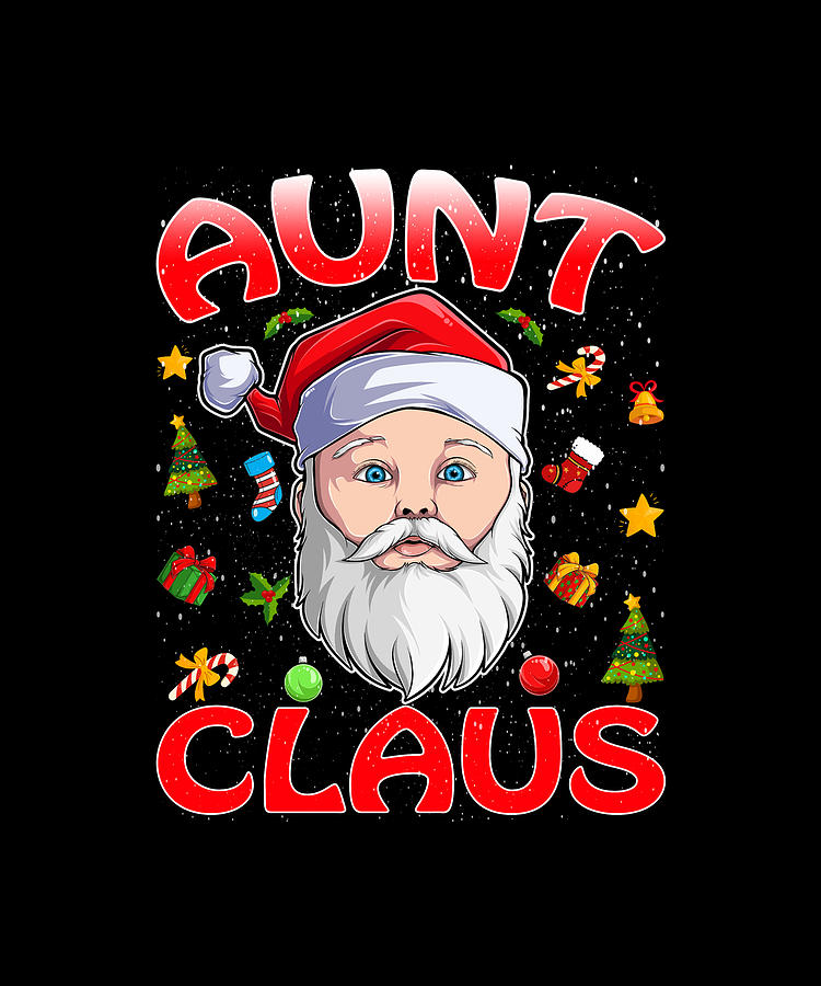 Aunt Santa Claus Christmas Matching Costume Drawing by ThePassionShop ...