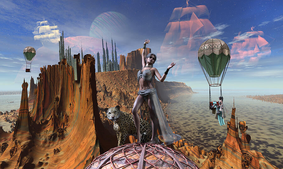 Fantasy Digital Art - Aurai by Richard Hopkinson