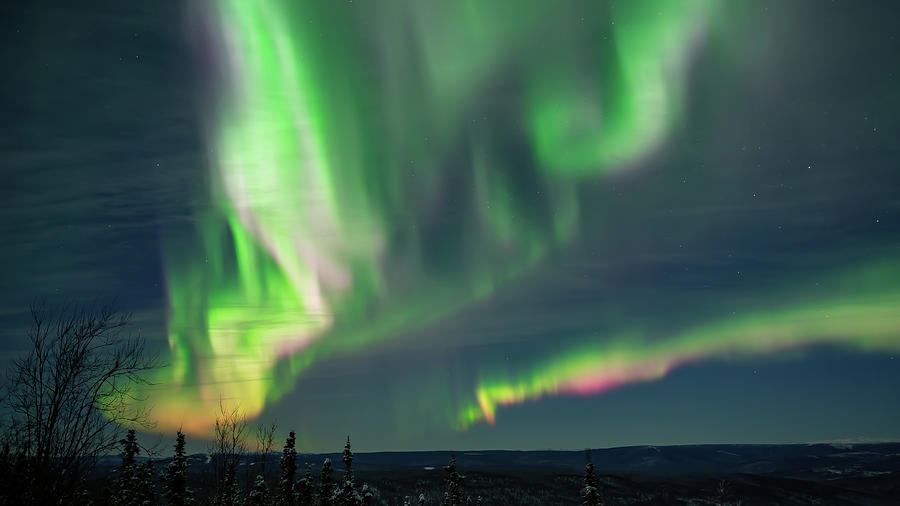 Aurora Alaska Double Aurora Photograph by William Kennedy