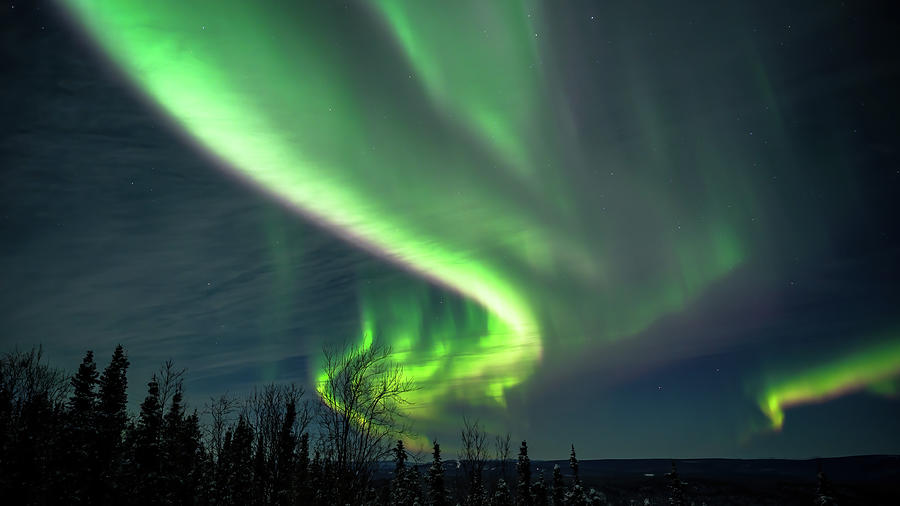 Aurora Alaska Swirl Photograph by William Kennedy