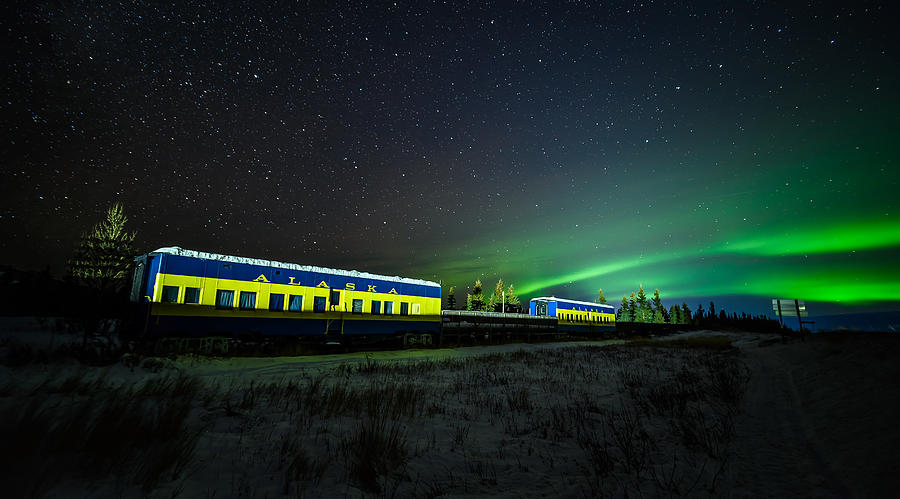 Aurora Alaskan Aurora Train Photograph by William Kennedy