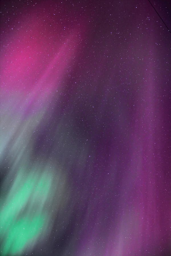 Aurora and Big Dipper Abstract Photograph by Dale Kauzlaric