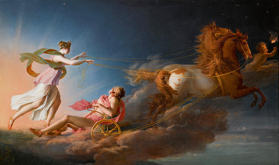 Aurora and Cephalus Painting by French Neoclassical School
