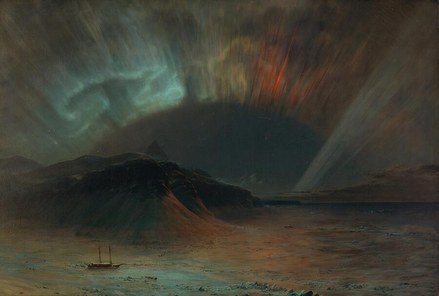 Aurora Borealis - Eglise Frederic Edwin Digital Art by Samuel HUYNH Aurora Borealis - Eglise Frederic Edwin Digital Art by Samuel HUYNH