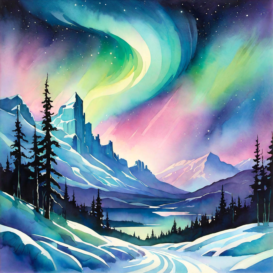 Aurora Borealis Digital Art by Fantastic Designs - Fine Art America