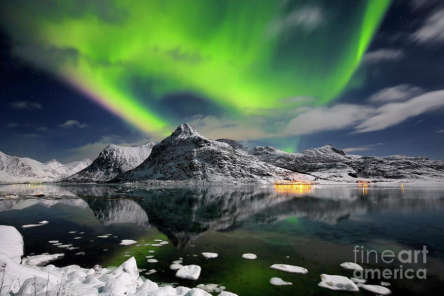 Aurora Borealis In Norway Photograph by Francesco Russo - eStock Photo