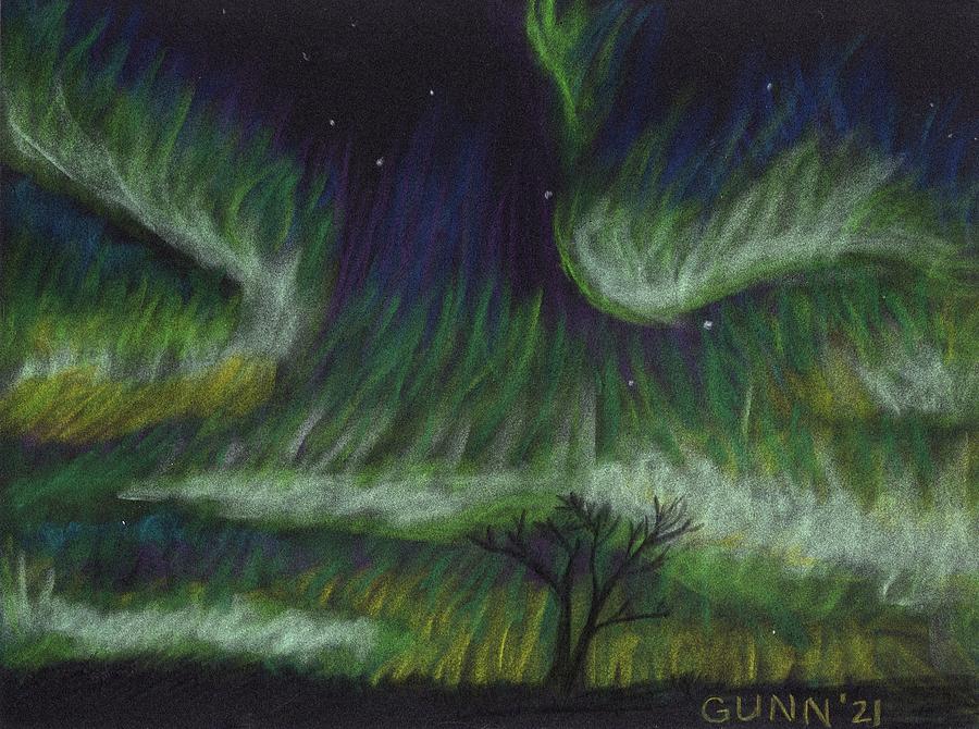 Aurora Borealis Drawing by Katrina Gunn