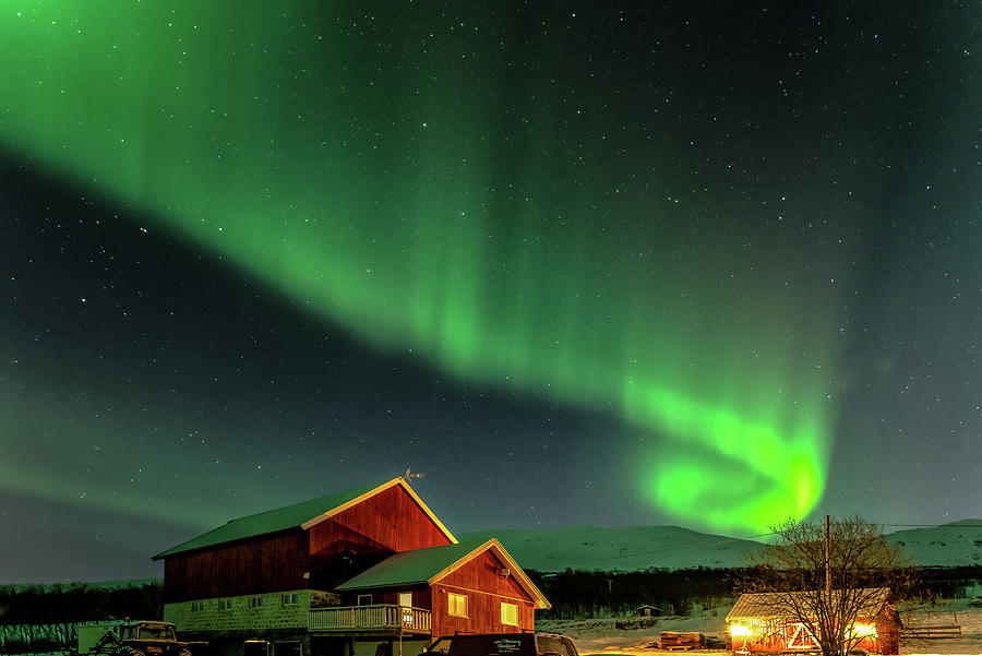 Aurora Borealis near the Arctic Circle Photograph by Travel Quest Photography