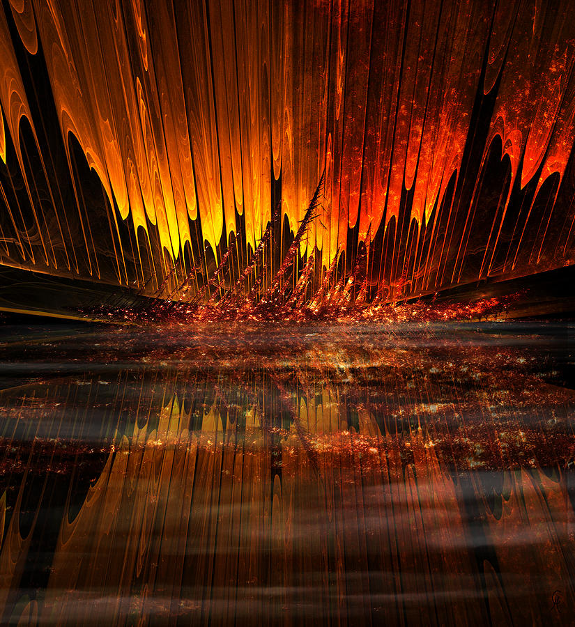 Aurora Digital Art - Aurora Fire by Carmen Hathaway