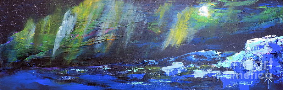 Aurora over the Arctic  Painting by Jodie Marie Anne Richardson Traugott          aka jm-ART