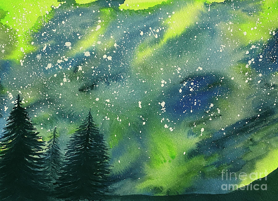 Aurora Sky  Painting by Lisa Neuman