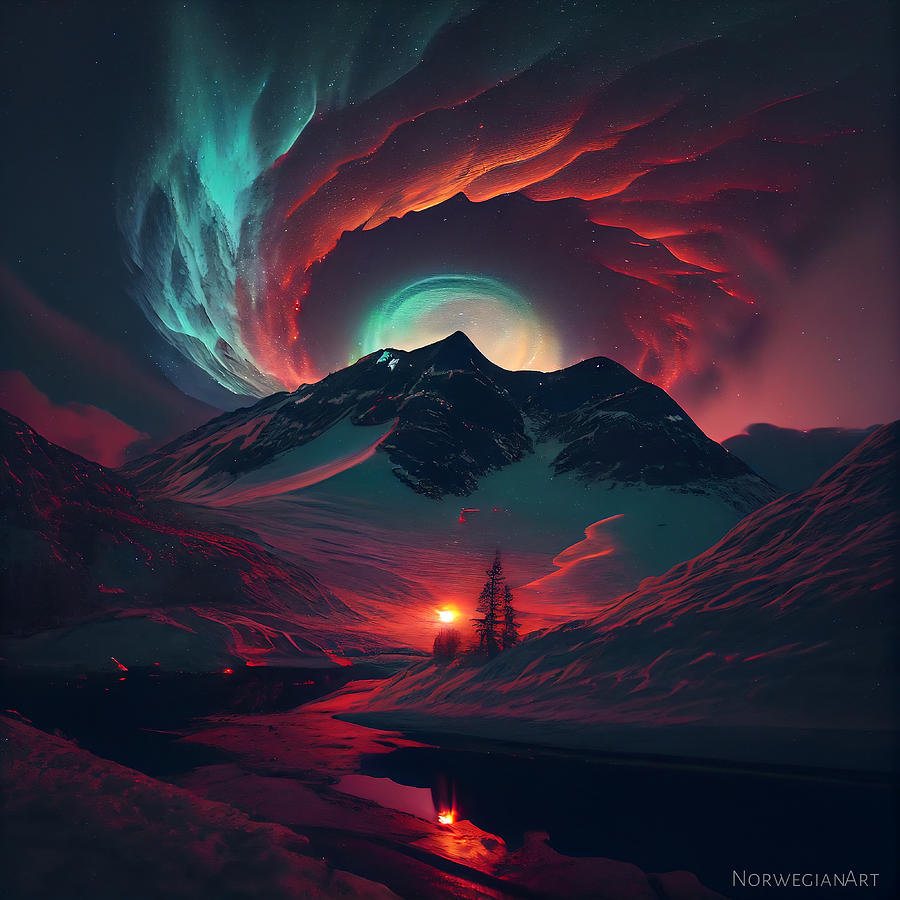 Aurora Symphony II Digital Art by NorwegianArt - Fine Art America