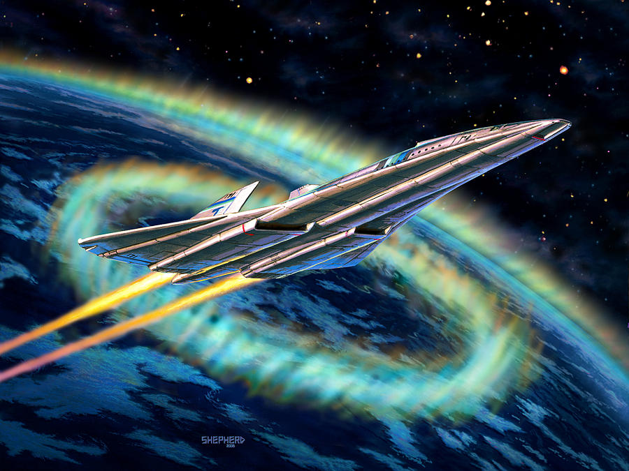 Space Painting - Auroral Fire by Stu Shepherd