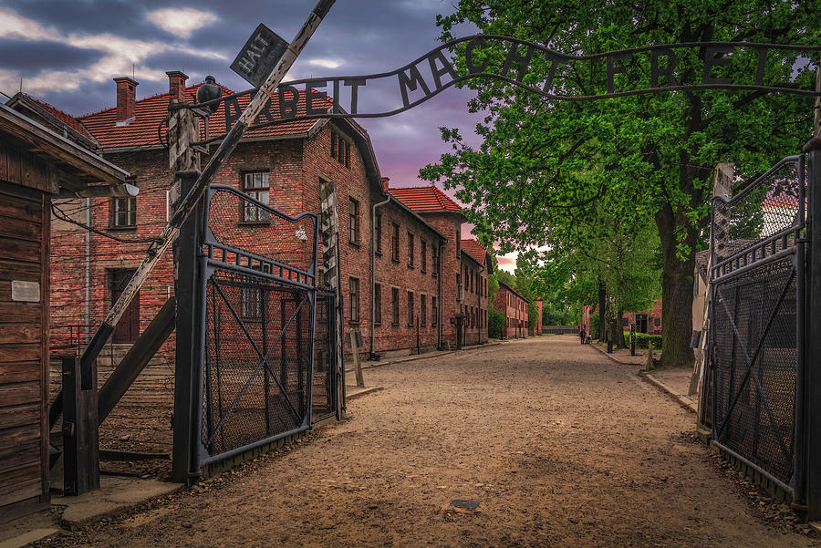 Auschwitz Main Gate Photograph by Brian Ellis