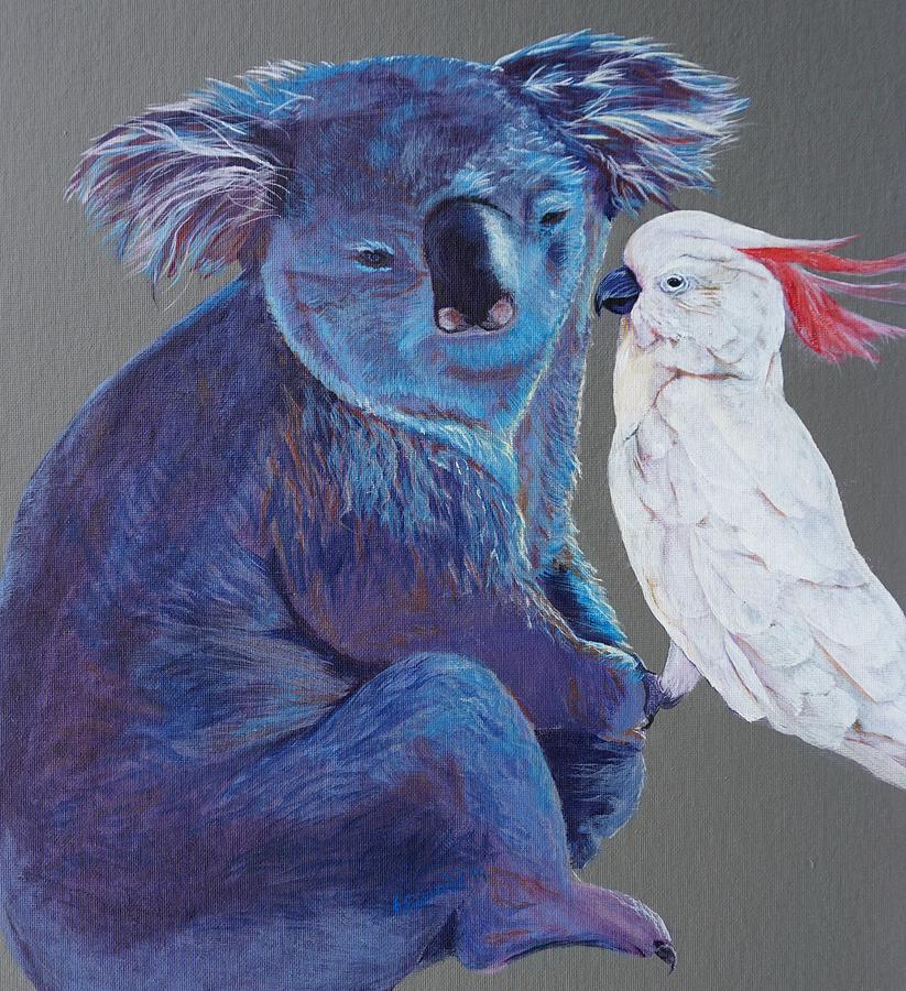 Aussie Buddies Painting by Elissa Ewald