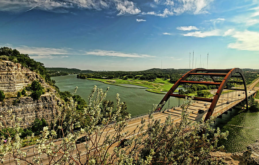 Austin Country Club and The 360 Bridge Photograph by Judy Vincent