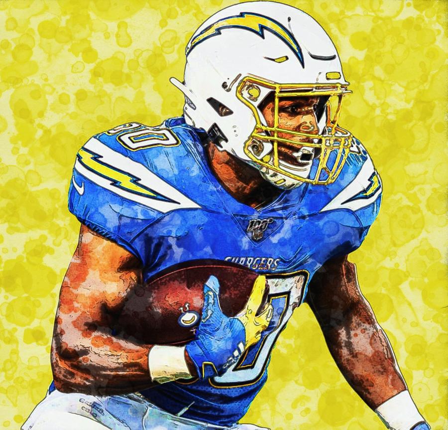 Austin Ekeler Chargers RB Digital Art by Bob Smerecki | Fine Art America