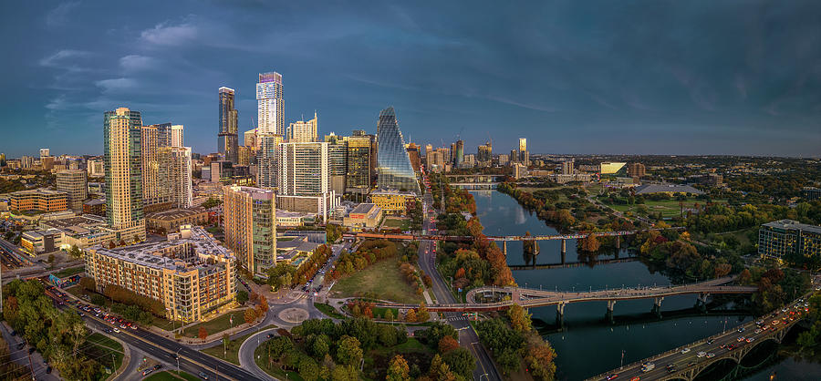 Austin Fall Skyline Photograph by Dave Wilson