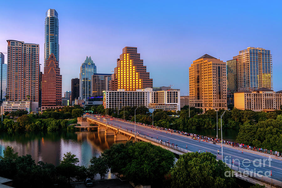 Austin Photograph - Austin Skyline at Twilight  by Bee Creek Photography - Tod and Cynthia
