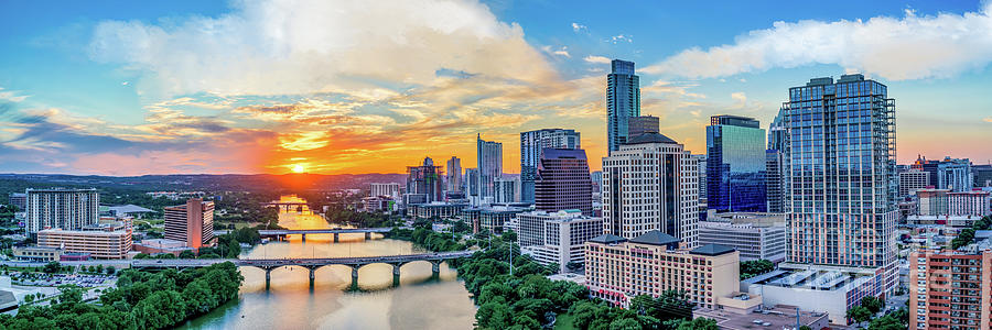 Austin Skyline from Above Photograph by Bee Creek Photography - Tod and ...