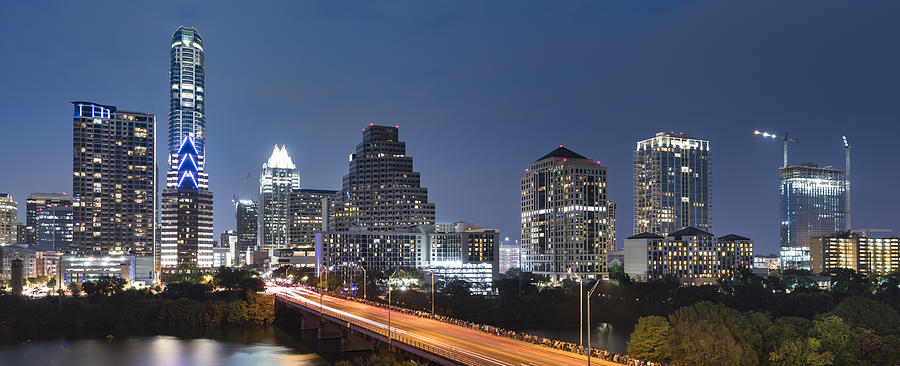 Austin Texas skyline panorama Photograph by Pgiam