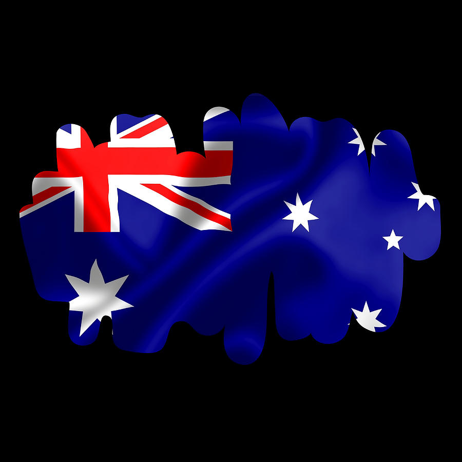 Australia flag Poster cool Painting by Emily Carrie Fine Art America