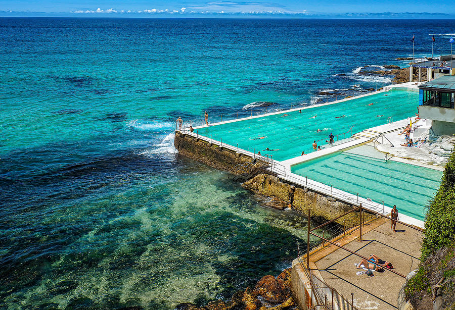 Australia pool and ocean  Photograph by Deidre Elzer-Lento