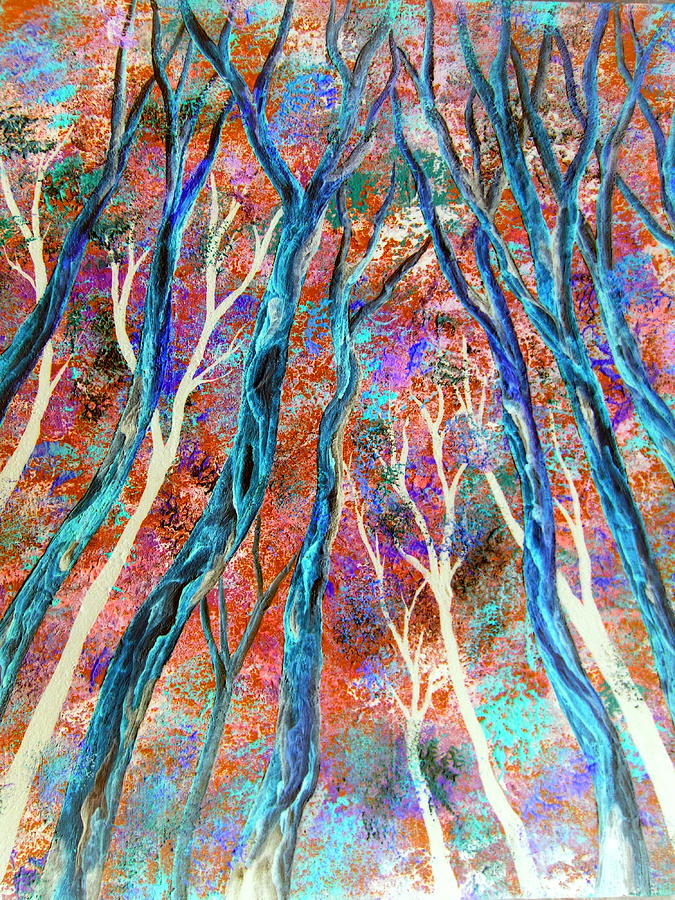 Australian Karri tree enchanted Forest Painting by Roberto Gagliardi
