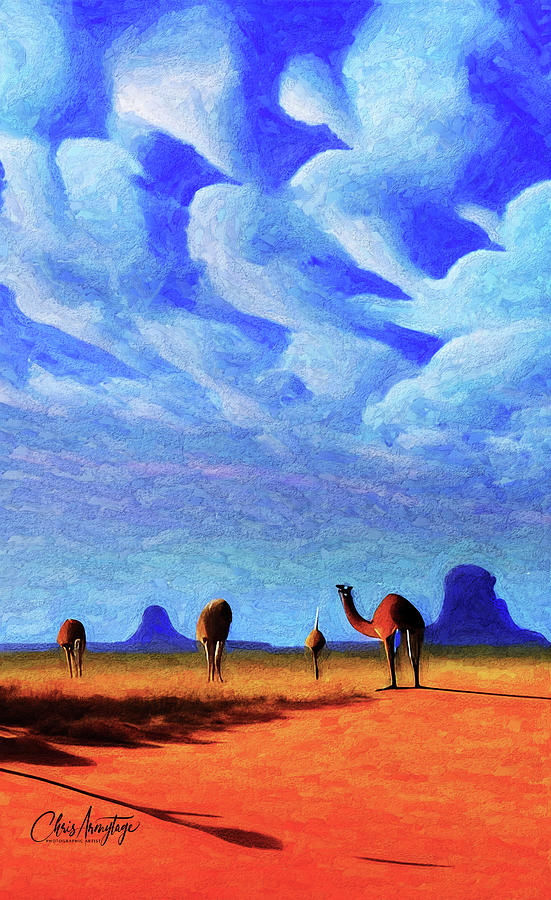 Australian Outback Camels Painting