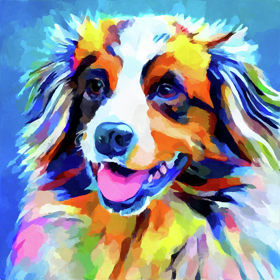 Australian Shepherd 2 Painting by Chris Butler - Fine Art America