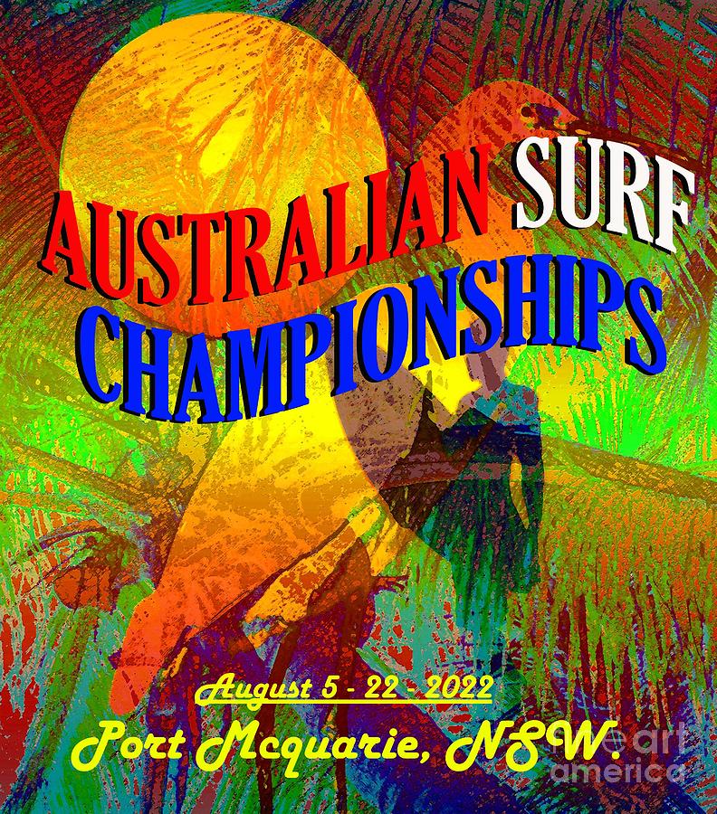 Australian Surf Championships 2022 Poster Art Mixed Media By David Lee   Australian Surf Championships 2022 Poster Art David Lee Thompson 