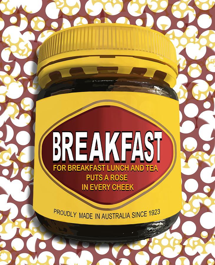 Australiana Pop Art Breakfast On Toast Drawing by Joan Stratton