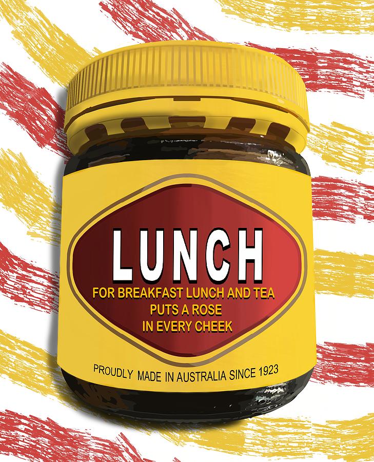 Australiana Pop Art Lunch On Sandwich Drawing by Joan Stratton