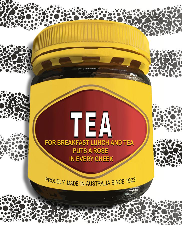 Australiana Pop Art Tea As Ingredient Drawing by Joan Stratton