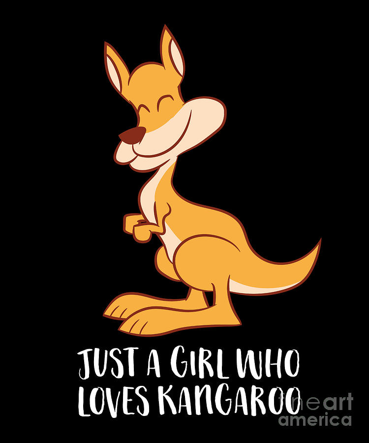 Australien Kangaroo Gift Just a Girl Who Loves Kangaroos Digital Art by ...