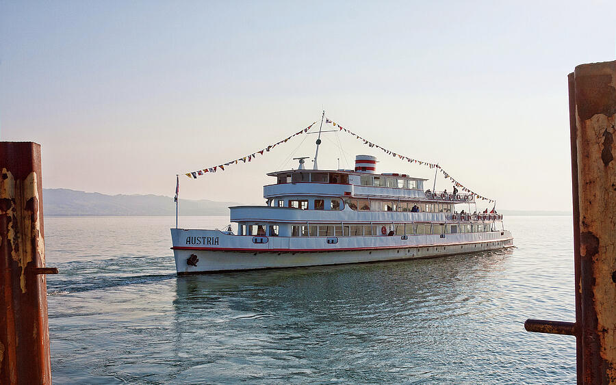 Austria ferryboat on Lake Constance, Germany Photograph by Tatiana Travelways