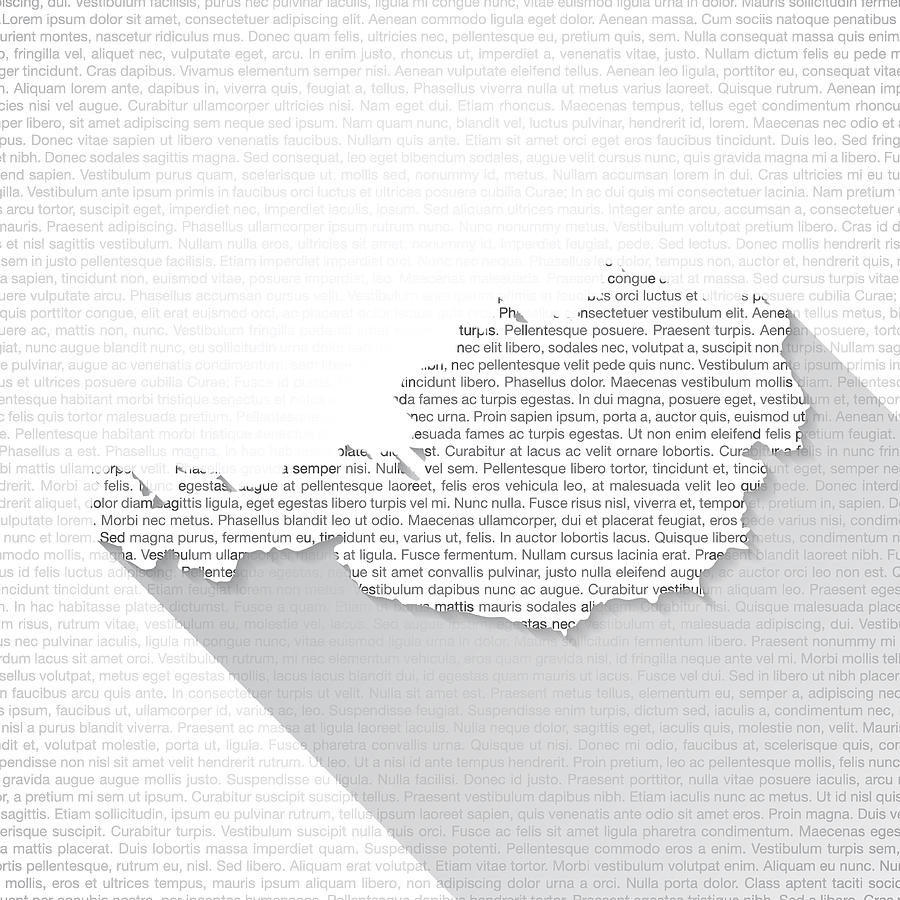 Austria Map on Text Background - Long Shadow Drawing by Bgblue